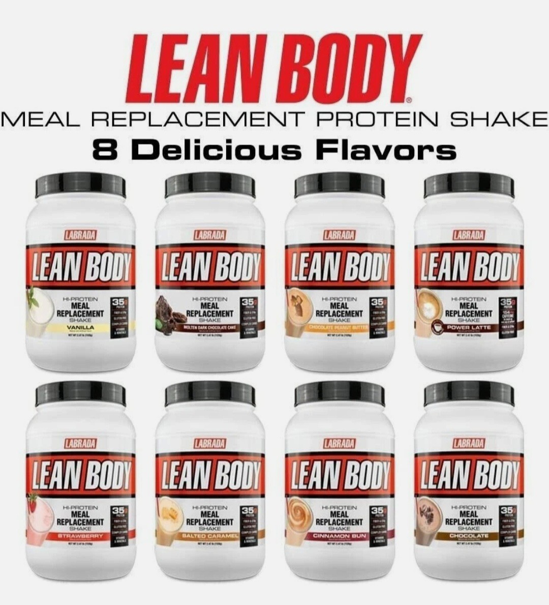 Labrada Lean Body Hi Protein Meal Replacement Shake 2.47lb Tubs Pick Flavor New