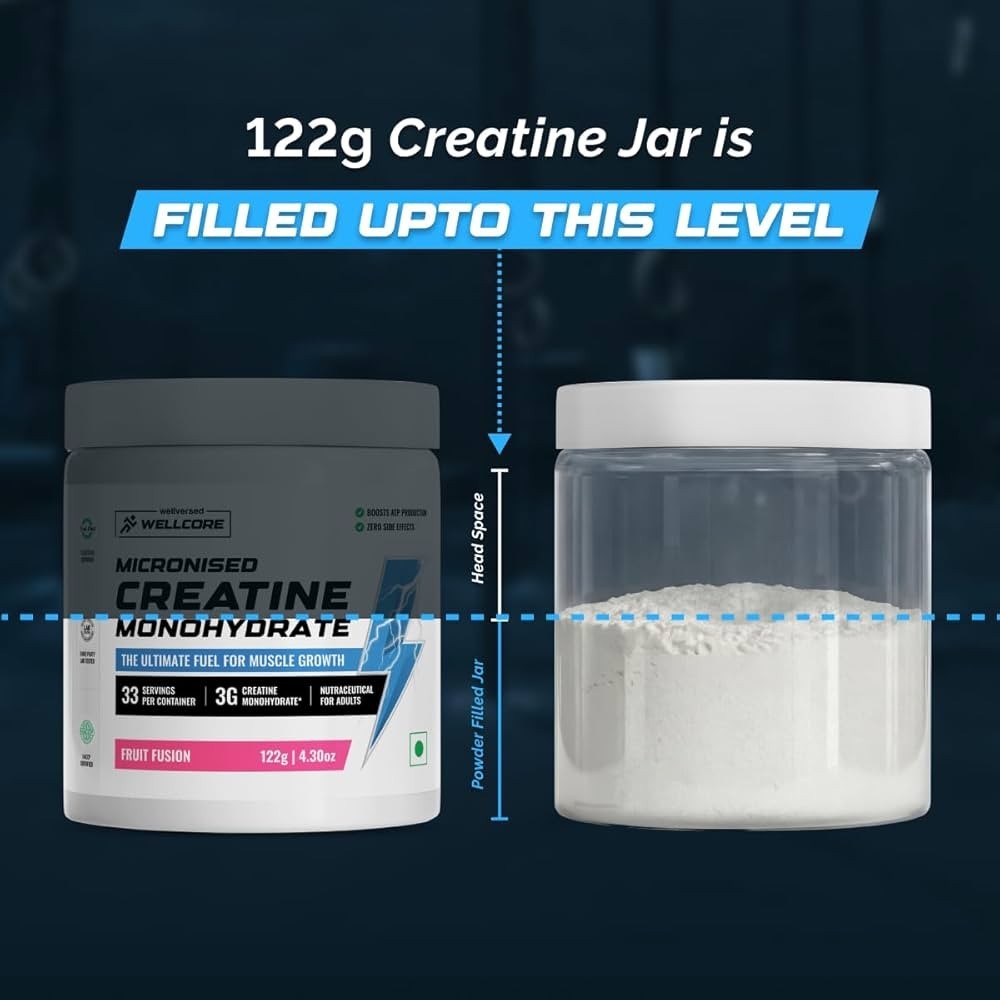 Wellcore Pure Micronised Creatine Monohydrate Enhanced Muscle strength 122 gms