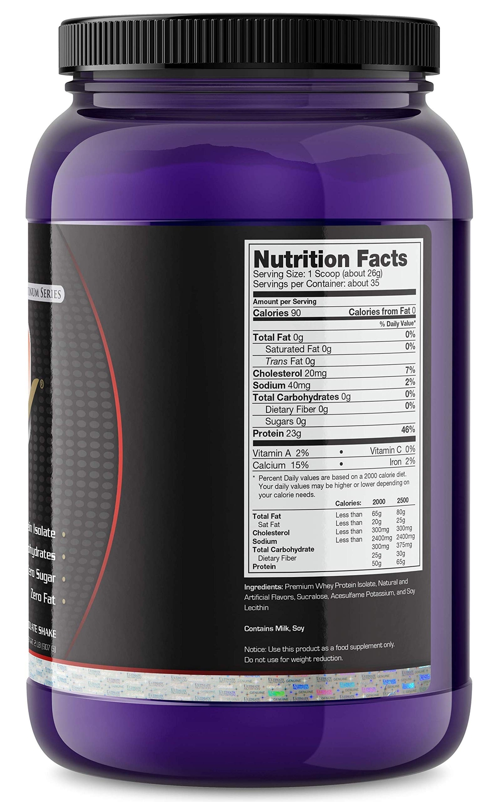 Ultimate Nutrition ISO Cool Whey Isolate Protein Powder – Keto Friendly – Sugar