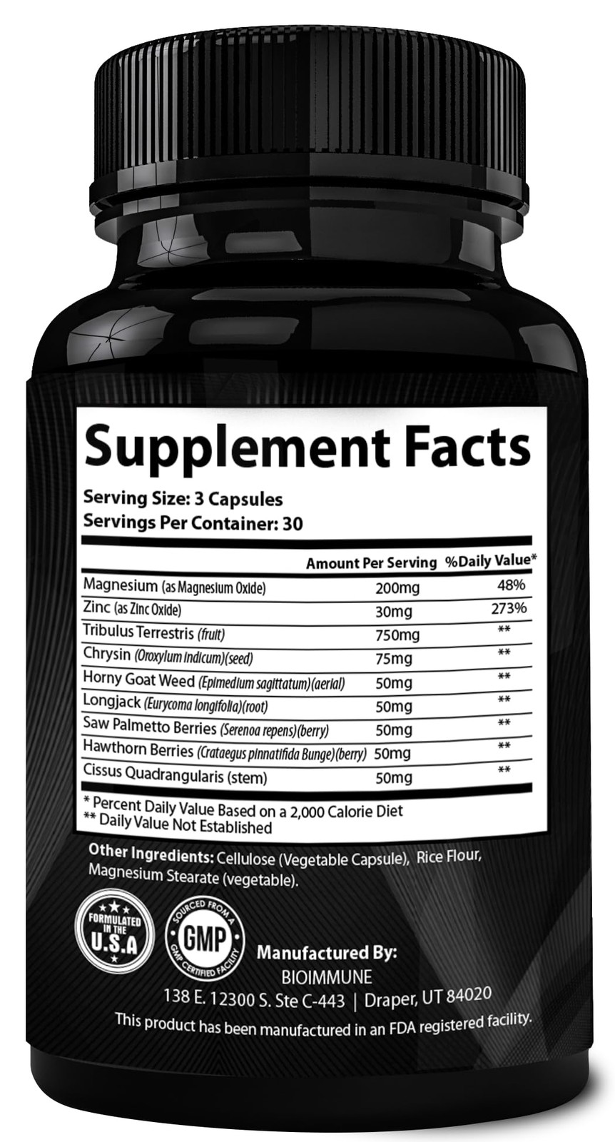 TESTAGRA TESTOSTERONE BOOSTER FOR MEN. 2 Pack Savings – 90 Count (Pack of 2)