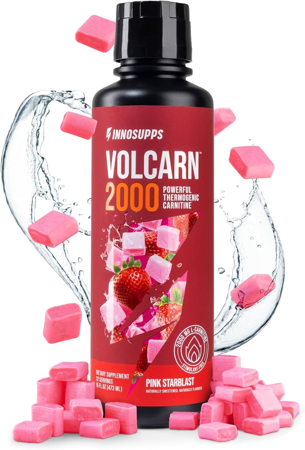 Caffeine-Free Advanced Energy Formula – Volcarn 2000 in Pink Starblast Flavor