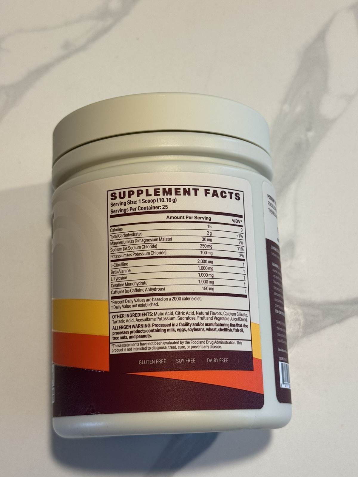 Podium Athlete Pre-Workout Strawberry Watermelon, 150mg Caffeine, 25 Servings