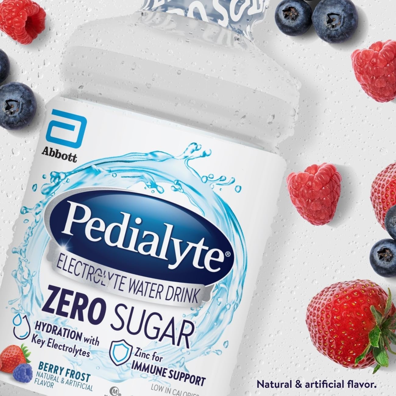Zero Sugar Hydration: Berry Frost Electrolyte Water, Low-Cal, 4-Pack, 33.8 Fl Oz