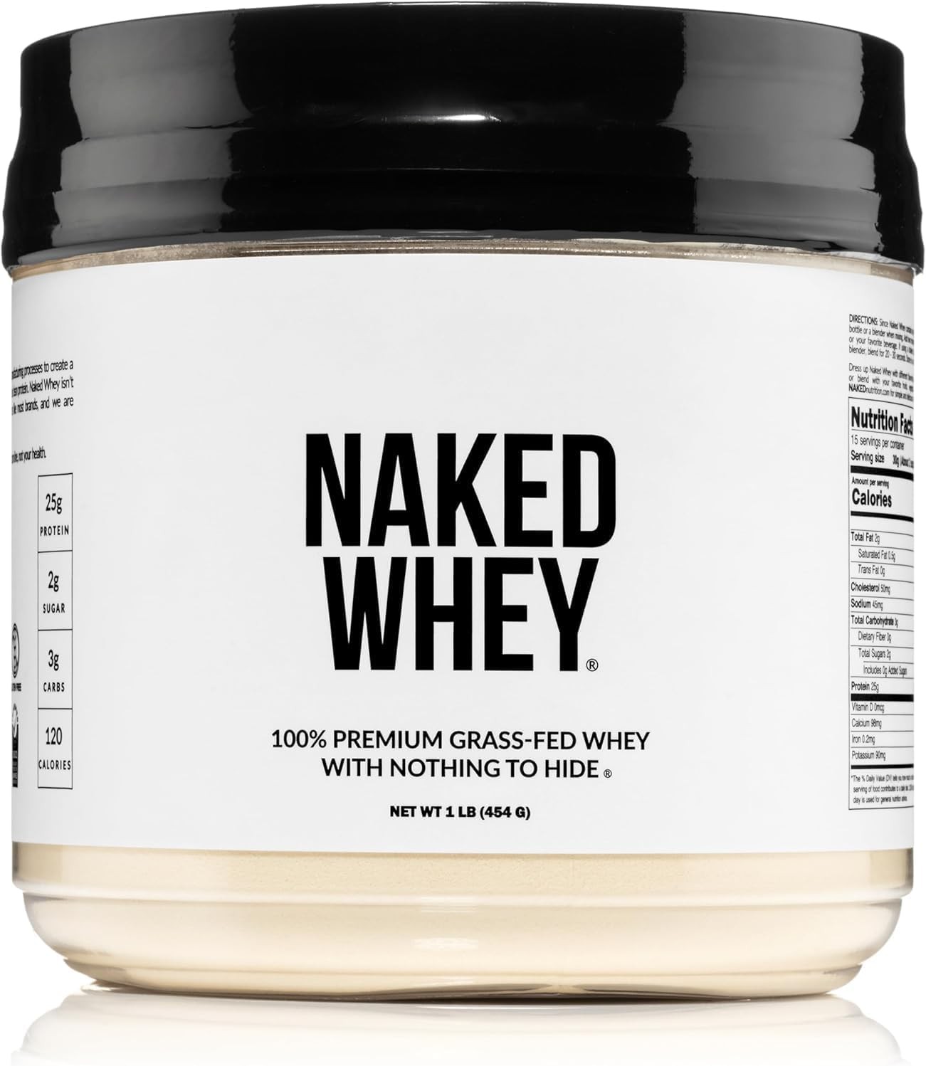 NAKED Whey 1Lb – Only 1 Ingredient, Grass Fed 1 Pound (Pack of 1)