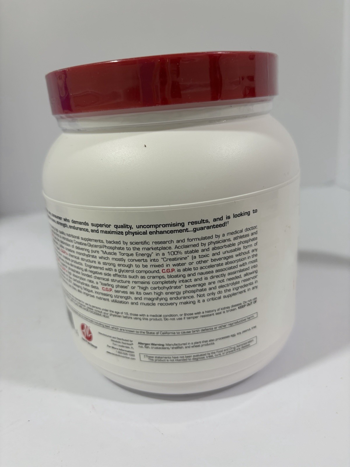 Metabolic Nutrition CPG Creatine Glycerol Phosphate 100% Micronized Fruit Punch