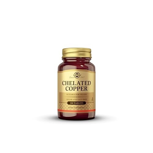 Chelated Copper, 100 Tablets – Essential for Collagen 100 Count (Pack of 1)
