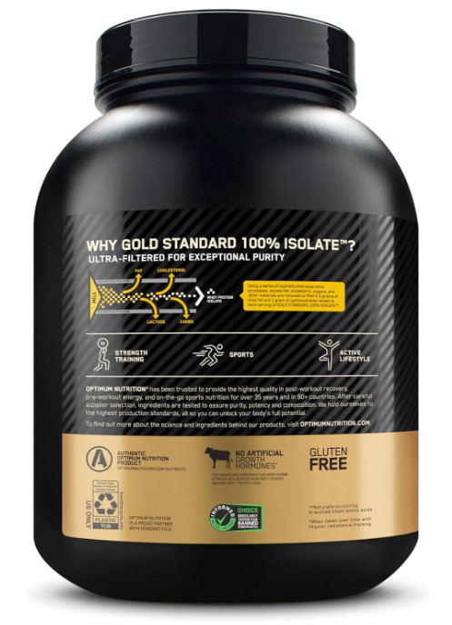 Optimum Nutrition Gold Standard 100% Isolate Whey Protein, Chocolate Bliss, 3 lb