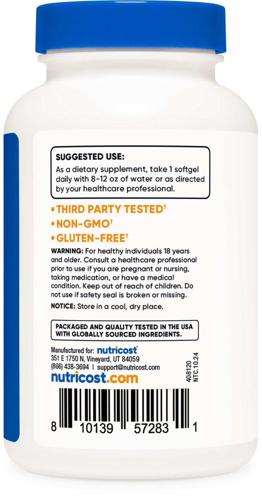 Nutricost Peppermint Oil Softgels (240 SFG) (50 MG) – Gluten Free & GMO Free