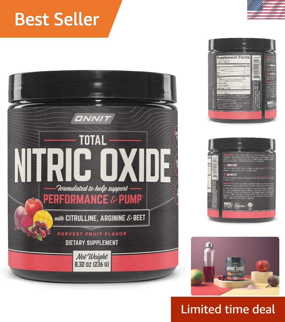 Total Nitric Oxide – Caffeine Free Pre Workout Powder w/Beet Root, L Arginine…