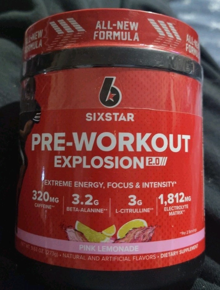 Six Star Pre-Workout Explosion PINK LEMONADE (30 Servings) – Preworkout Energy