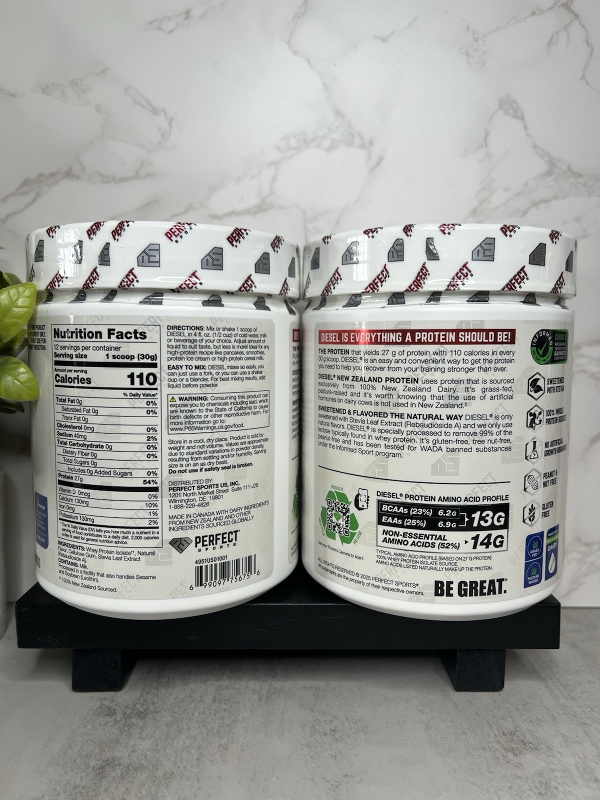 Perfect Sports DIESEL NZ Whey Protein Isolate French Vanilla 360g 2pk Exp 01/28
