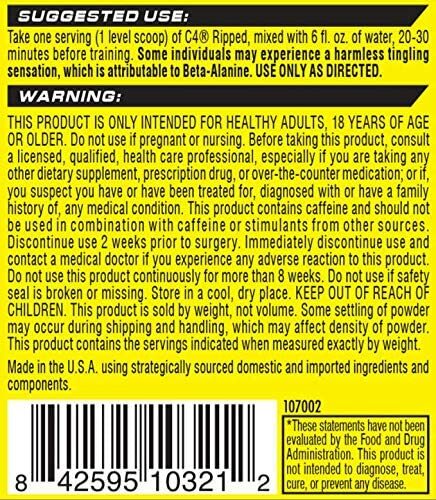 Cellucor C4 Ripped – ID Series – Preworkout – 30 Servings – CHOOSE FLAVOR