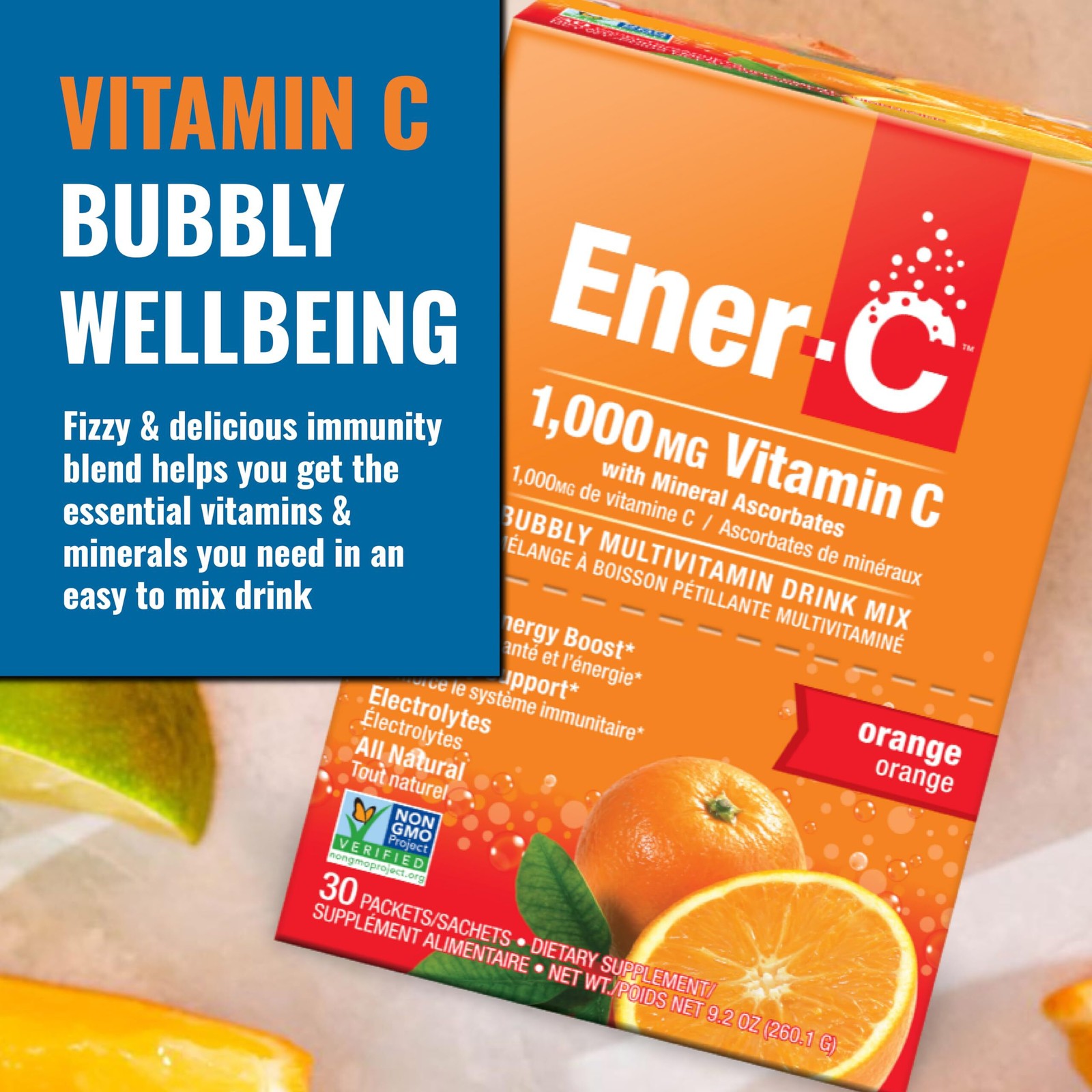 3/28 Ener-C Multivitamin Drink Mix – Vitamin Packets for Water, Electrolytes Pow