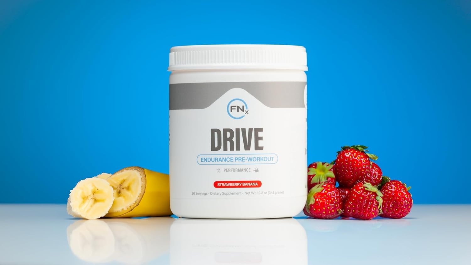 Drive Endurance Pre-Workout Strawberry Banana 12.3oz Creatine Energy NO Crash