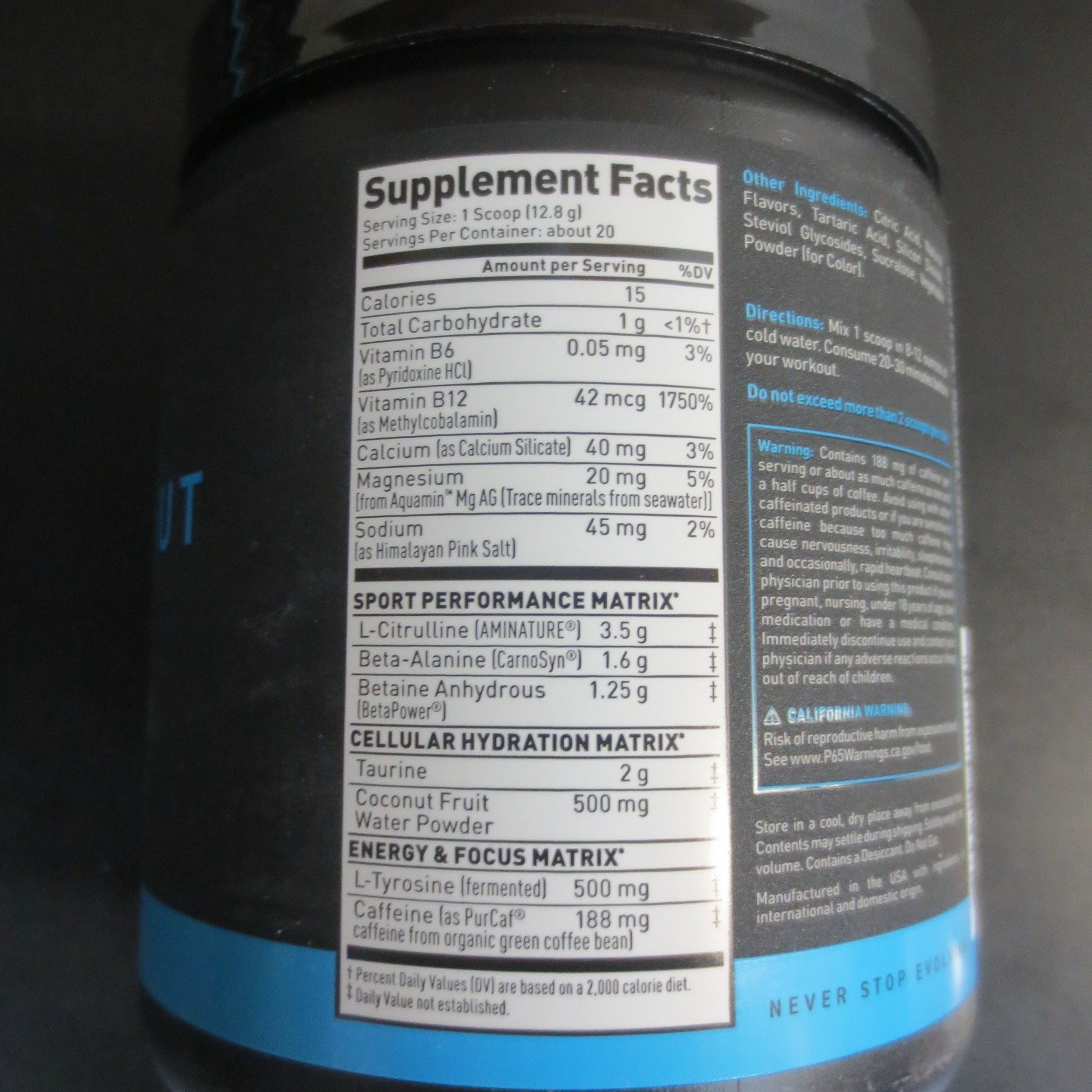 Kaged Sport Pre Workout Powder for Men & Women, Blue Razz 3 pack