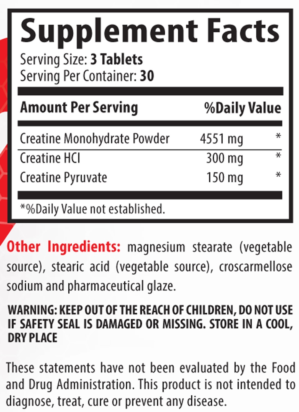Tri-Phase Creatine 5000 Monohydrate, Phosphate, Pyruvate (6 Bottles 540 Tablets)
