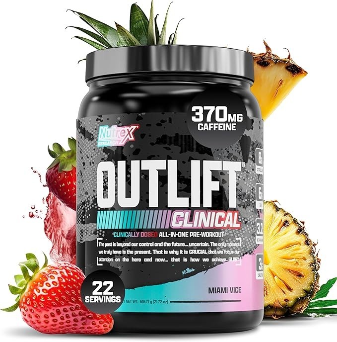 Nutrex Research Outlift Clinical Pre Workout Powder 22 Servings Multiple Flavors