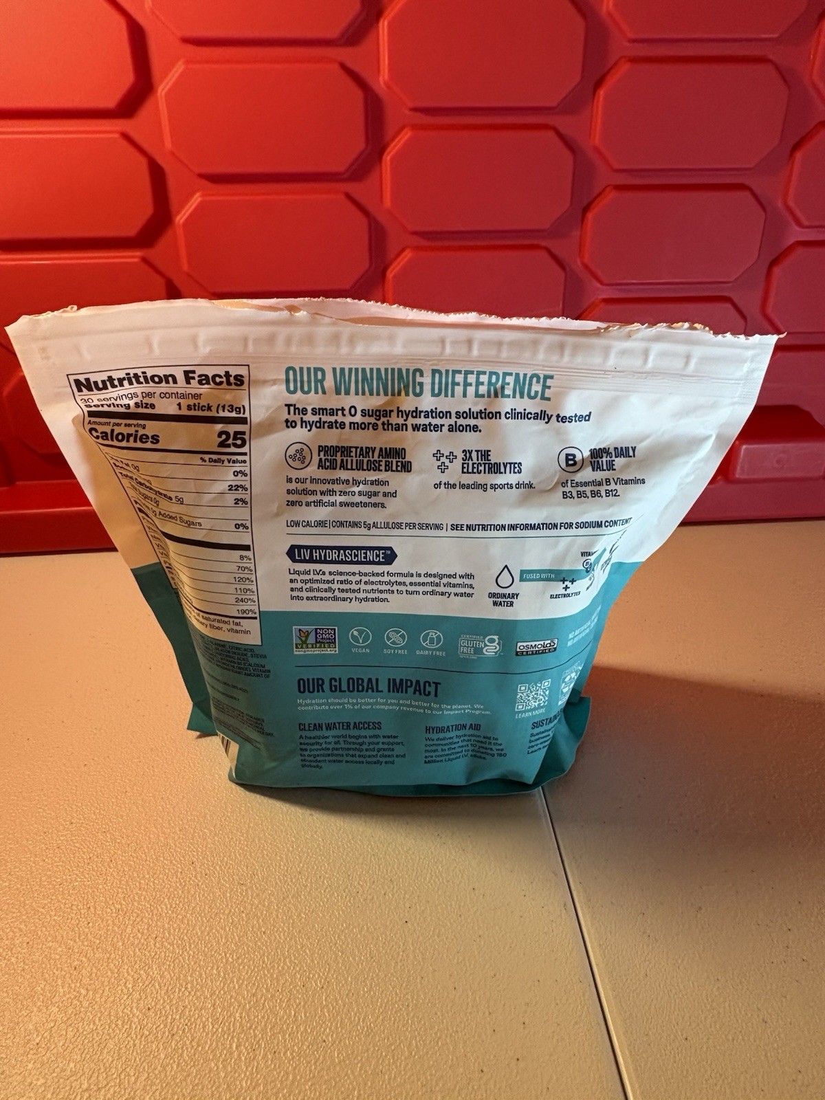 Liquid I.V. Hydration Multiplier SugarFree RingPop Cherry 30 Stick Packs 2/2028