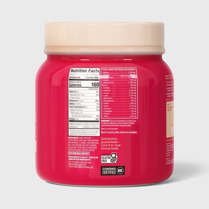 Whey Protein Powder – Strawberries and Cream – 16oz