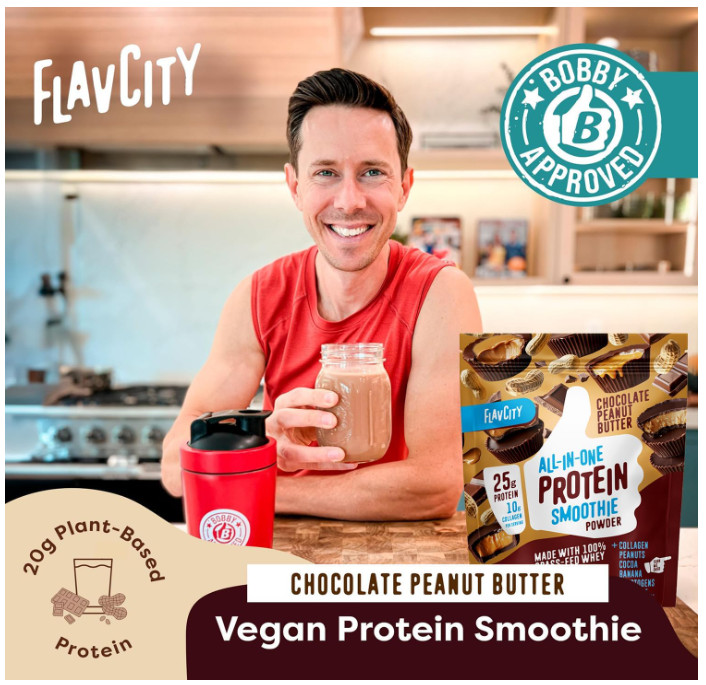 FlavCity Whey Chocolate PB 25g Protein 10g Collagen 20Sv GF