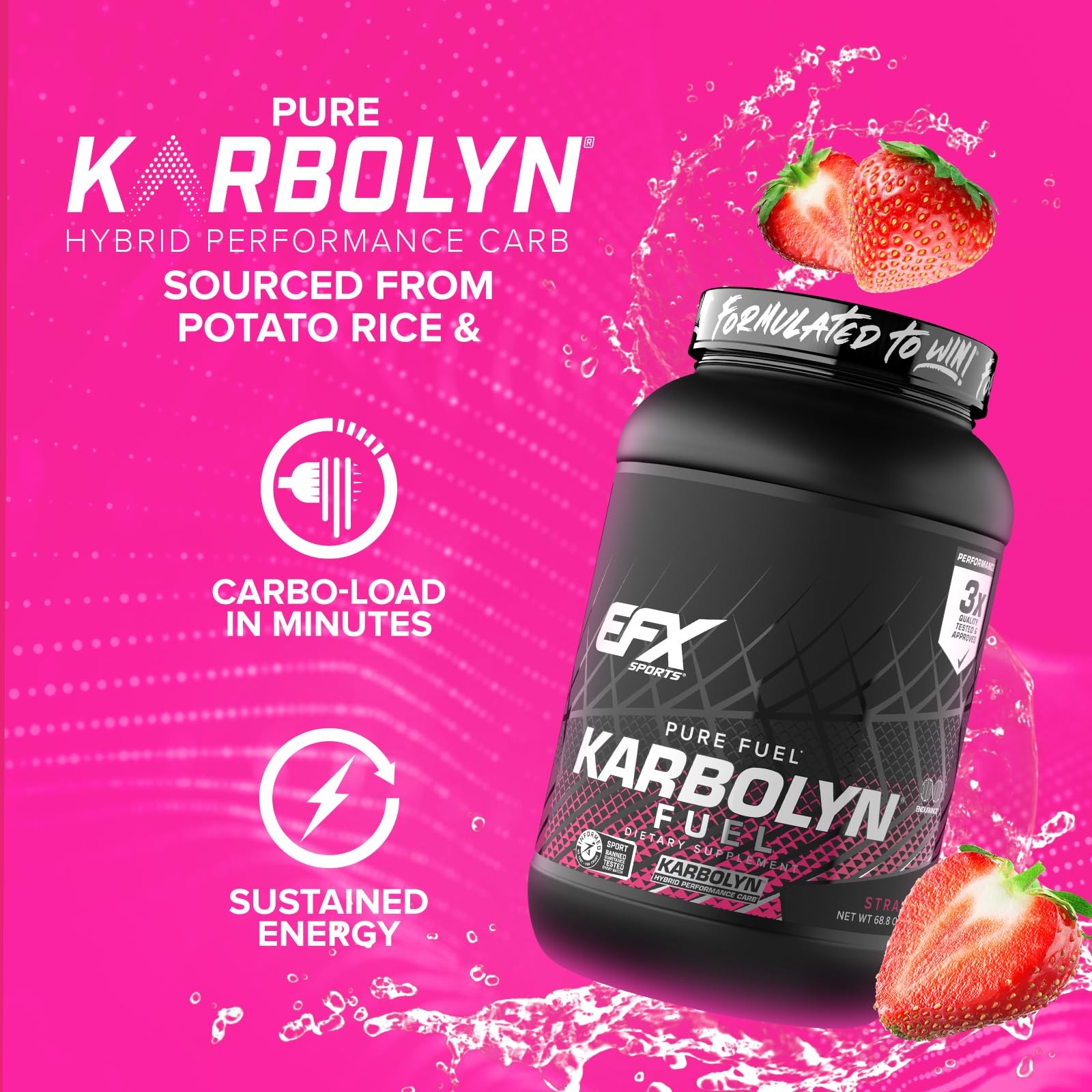 EFX Sports Karbolyn Fuel | FastAbsorbing Carbohydrate Powder | Carb Load, Sus…