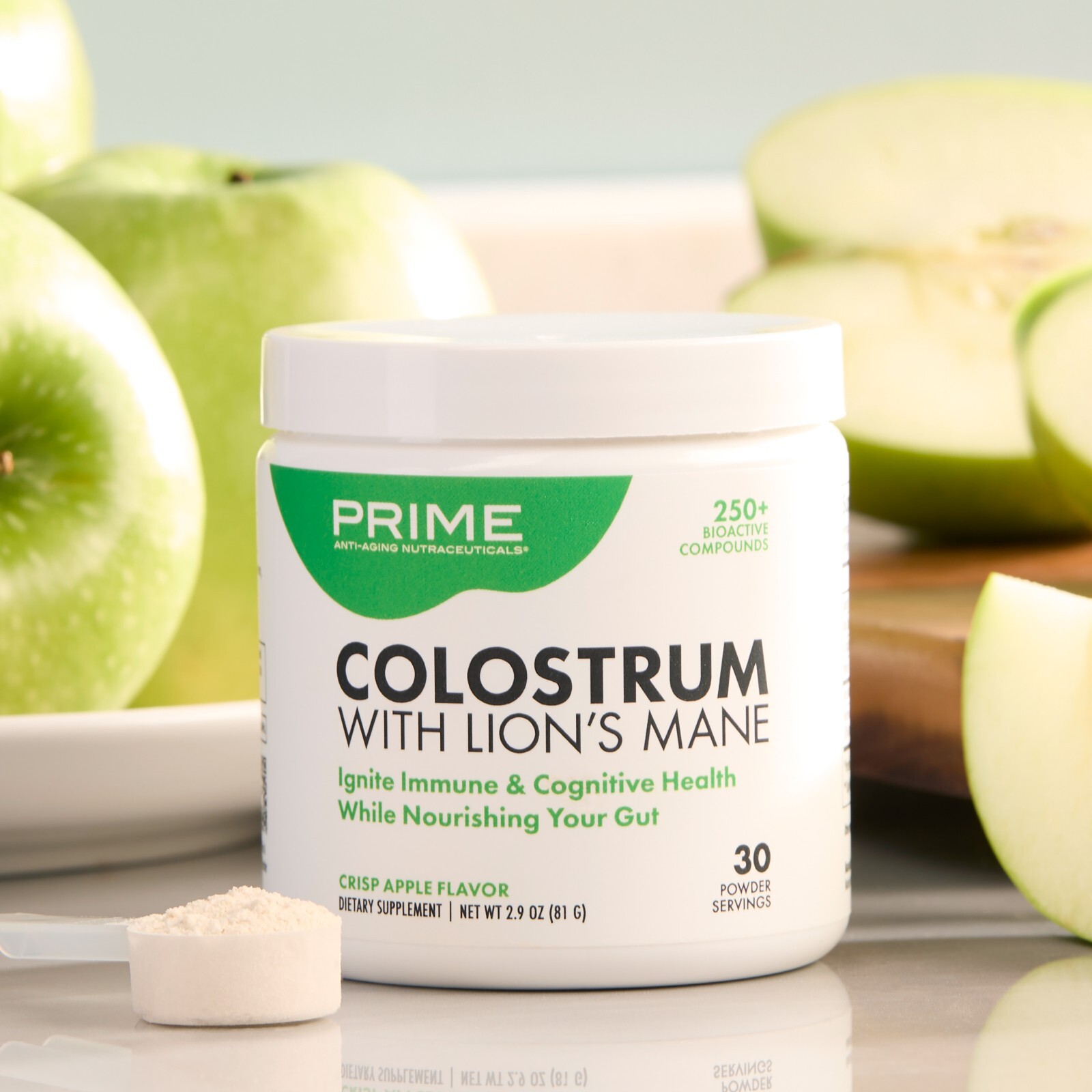 Prime™ Colostrum with Lion’s Mane | Immune & Brain Support | 30 Servings