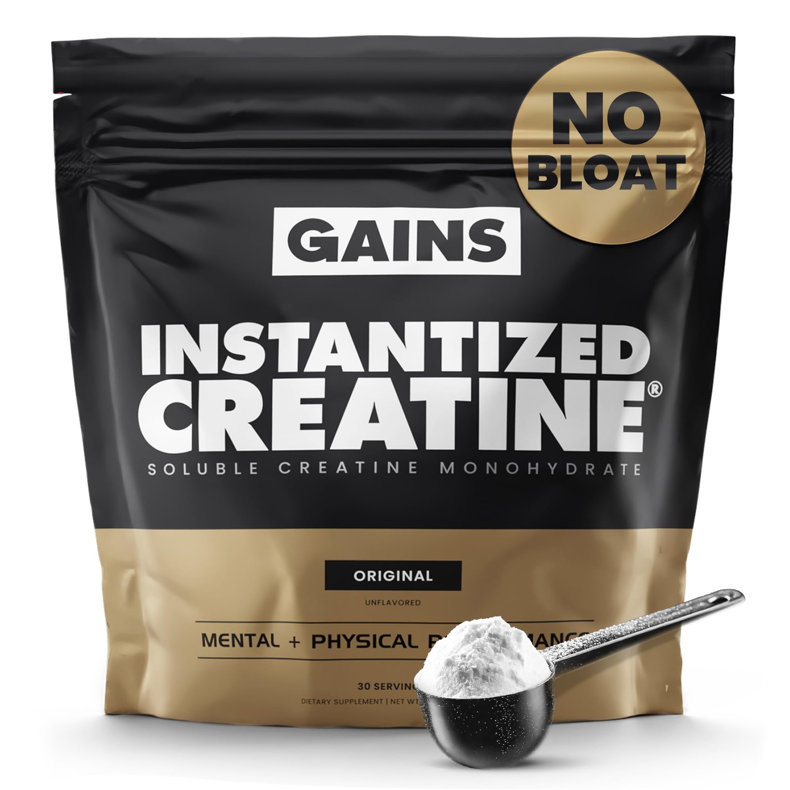Gains in Bulk Instantized Creatine Monohydrate for Women and Men Soluble Crea…