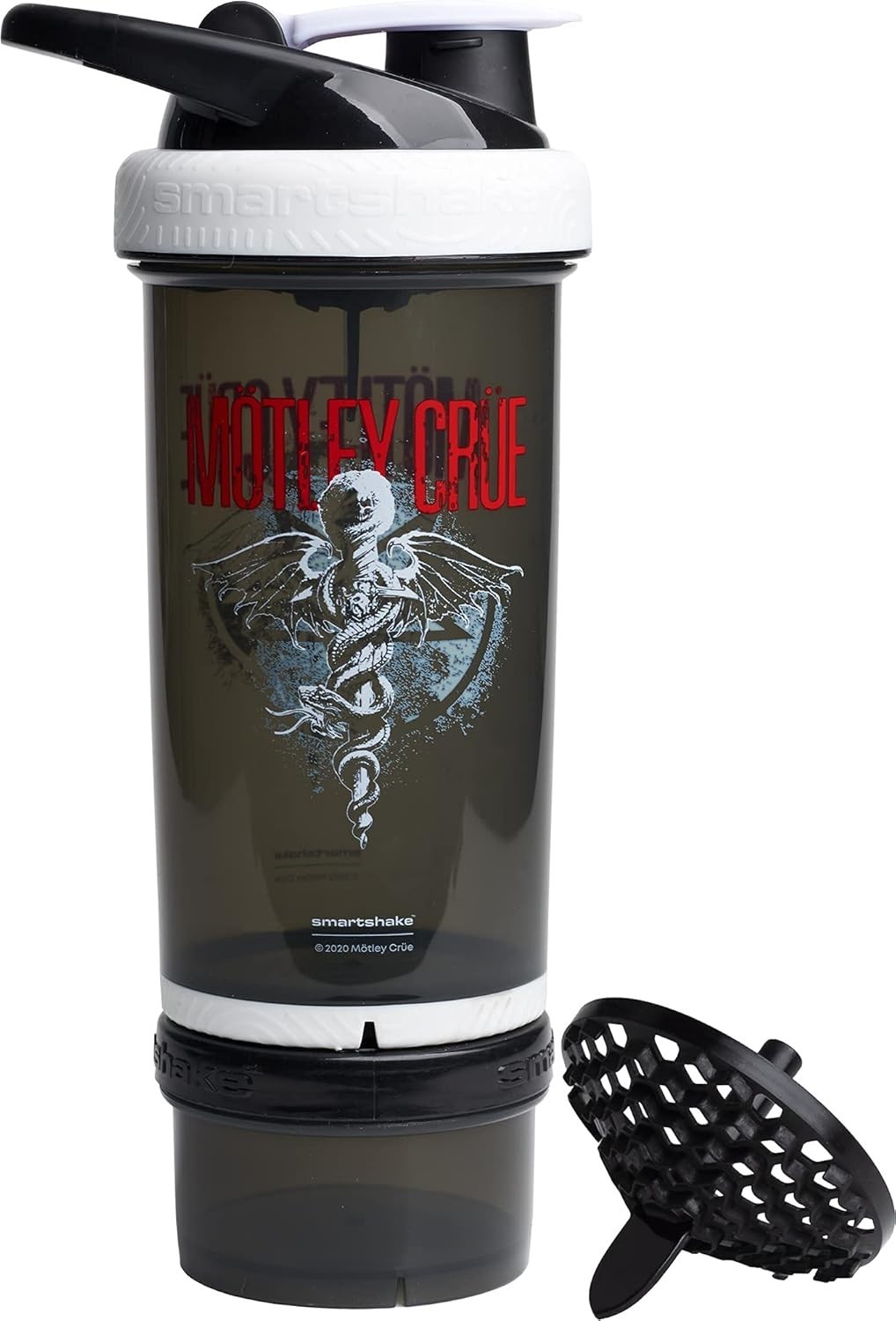 New! Smartshake Revive – MOTLEY CRUE – Shaker Bottle With Storage (25 oz)