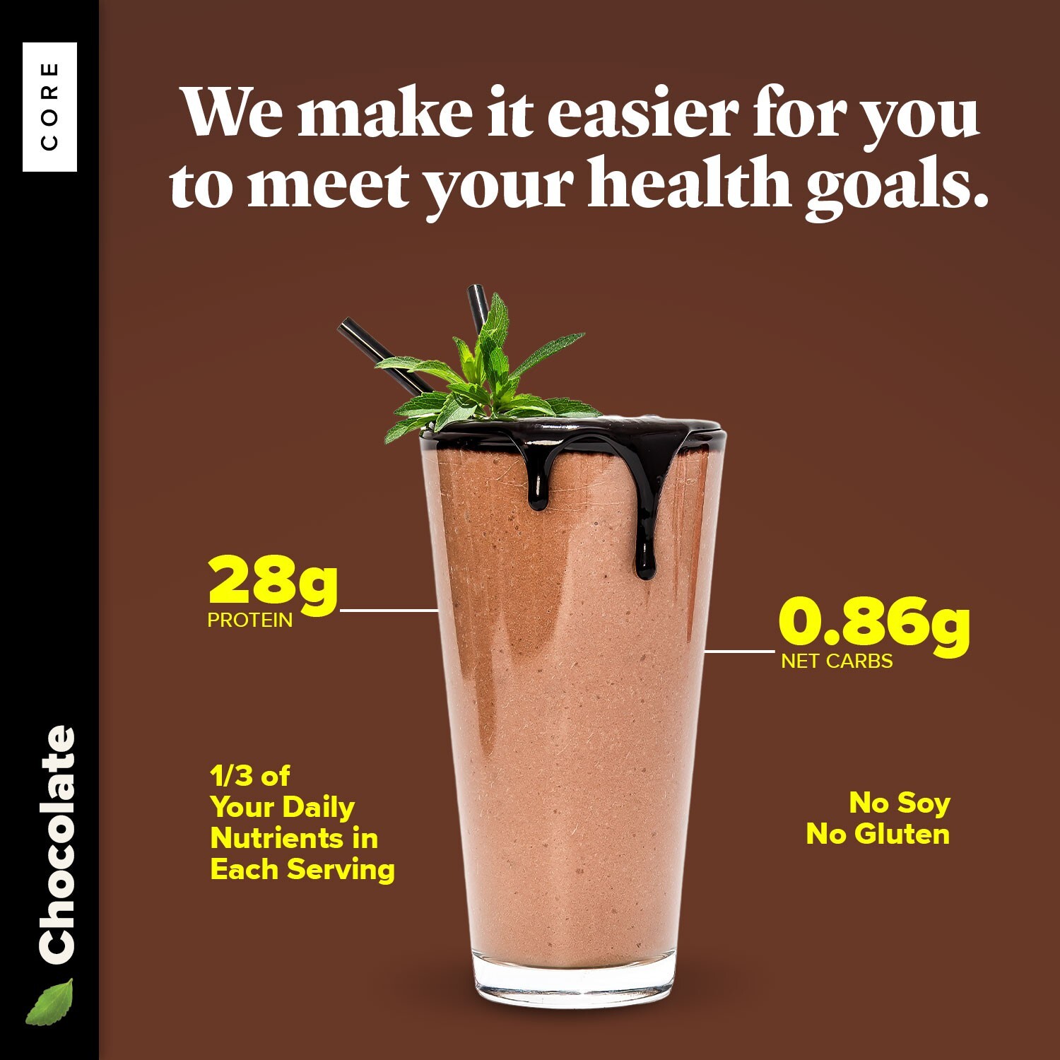 Chocolate Keto Chow CORE – Stevia