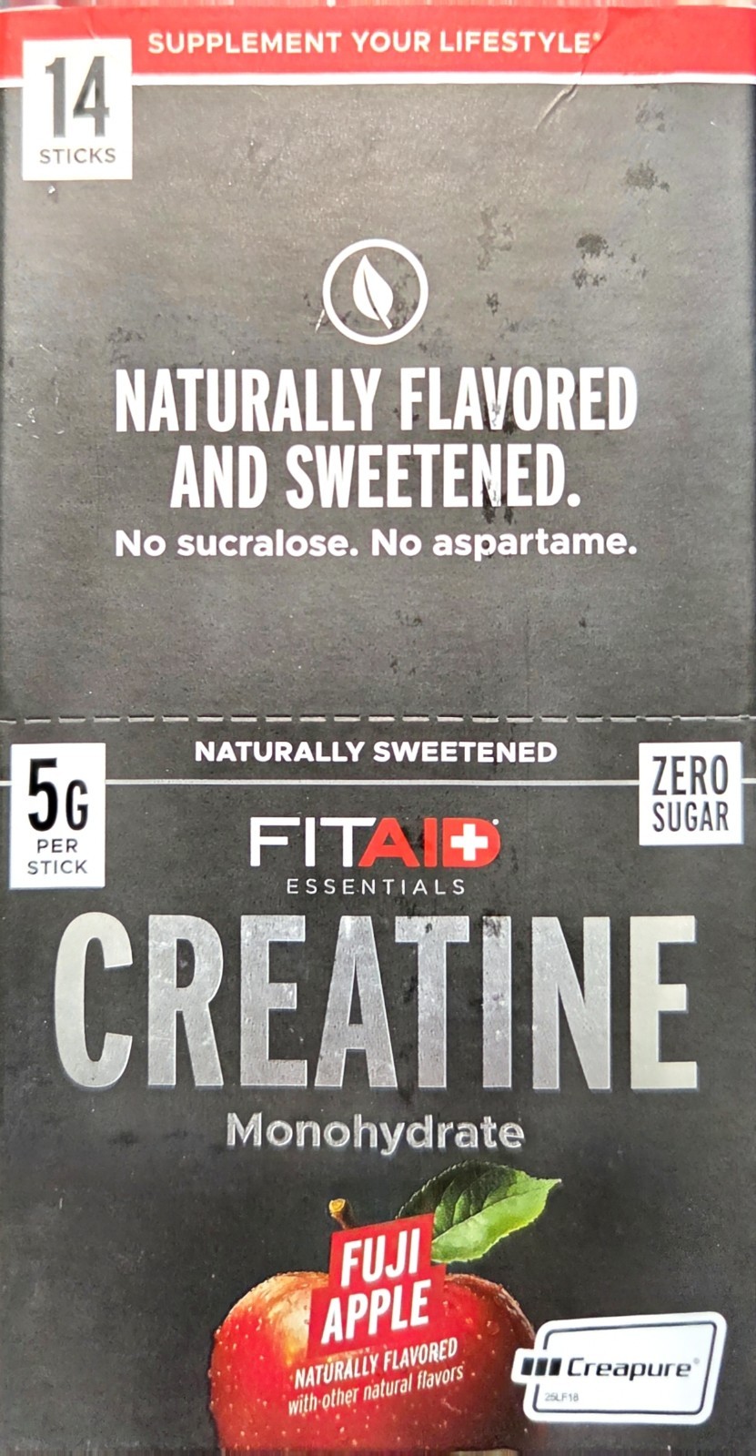 FITAID Essentials Creatine Monohydrate Fuji Apple Flavor 5g/Stick 14 – Brand New