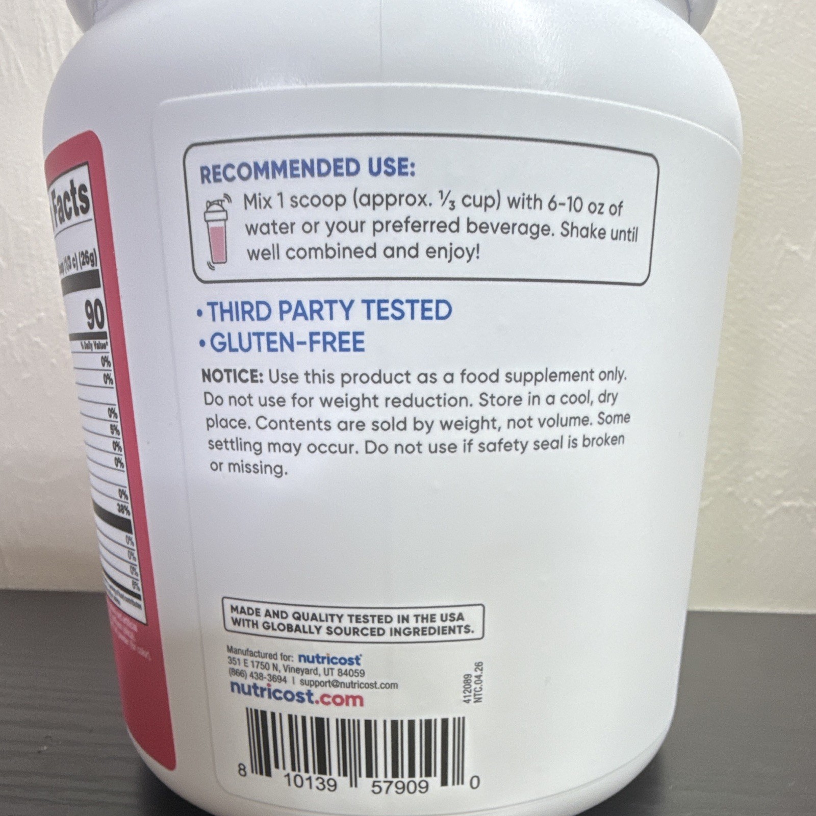 Nutricost Clear Whey Protein Isolate Powder Strawberry Banana 17 Serv 1 lb