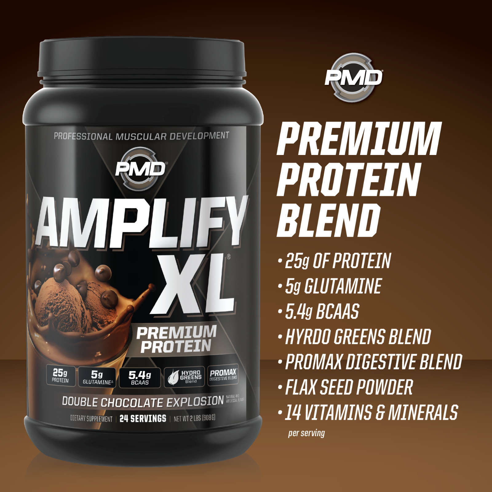 Amplify XL Protein Matrix – Strength & Recovery – Double Chocolate 24 Servings