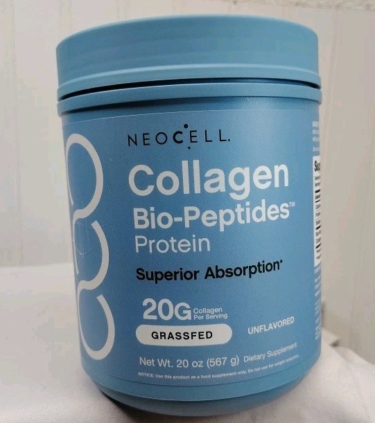 NeoCell Collagen Bio-Peptides Powder Grassfed Unflavored 20 oz 28 Servings