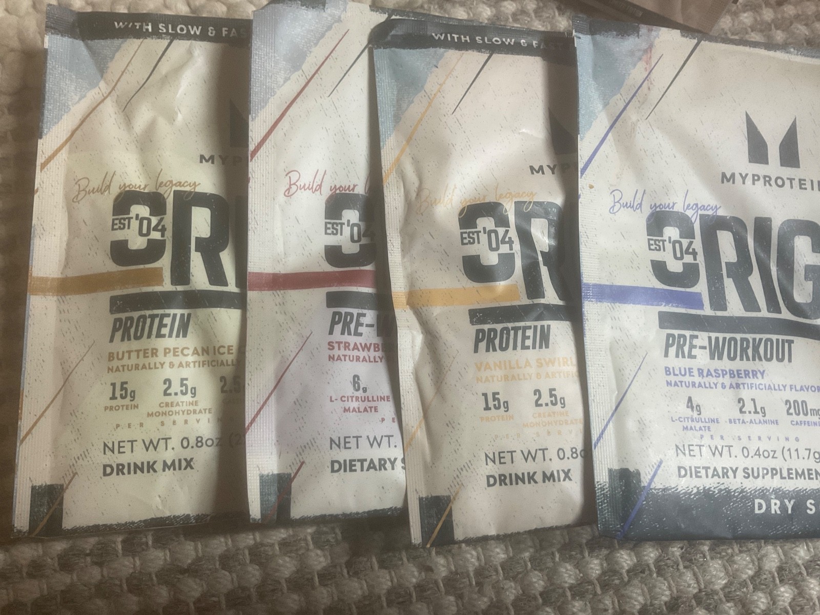 15 Variety pack My Protein Origin Pre Workout Mix Favor MyProtein Exp 07/26 +