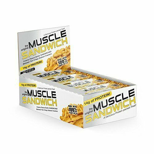 Muscle Foods Muscle Sandwich High Protein Candy Bar 2 Flavors 12 Count Boxes New