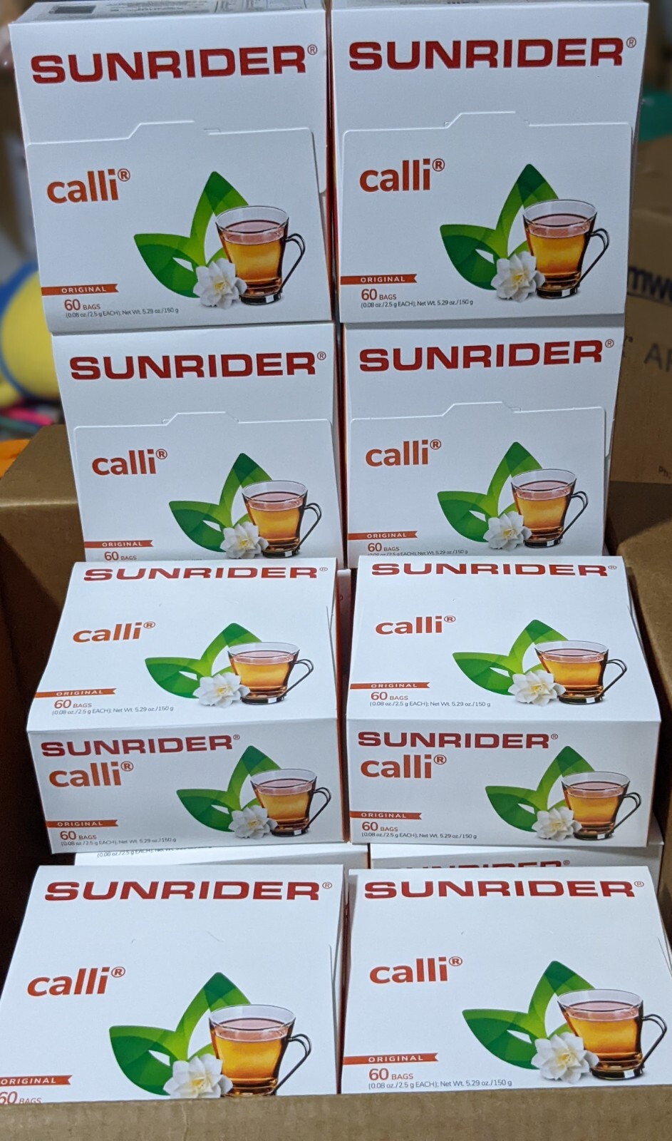 SUNRIDER CALLI TEA Regular Concentrated Herbal 60 Teabags. Expires April 2027