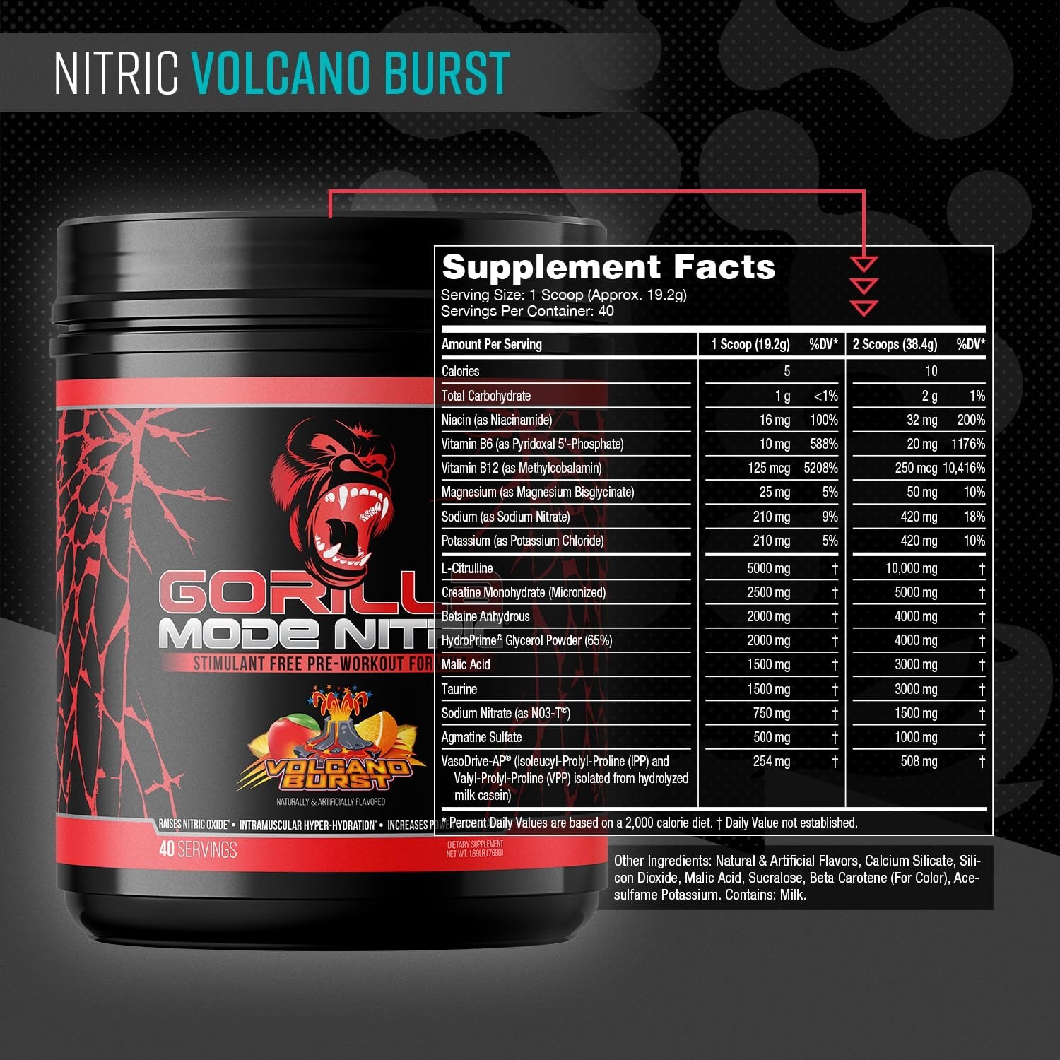 Stimulant-Free Pre-Workout Powder – Massive Pumps, Vasodilation, Best Taste – 76