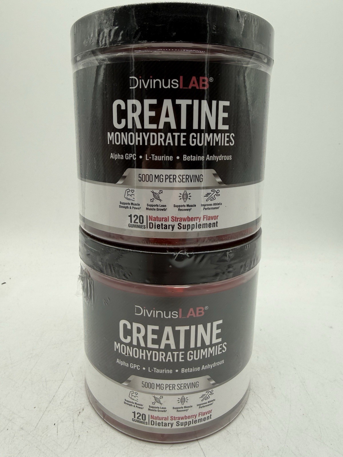 Creatine Monohydrate Gummies 5g Pre Workout For Building Muscle 120Ct – 2 PACK