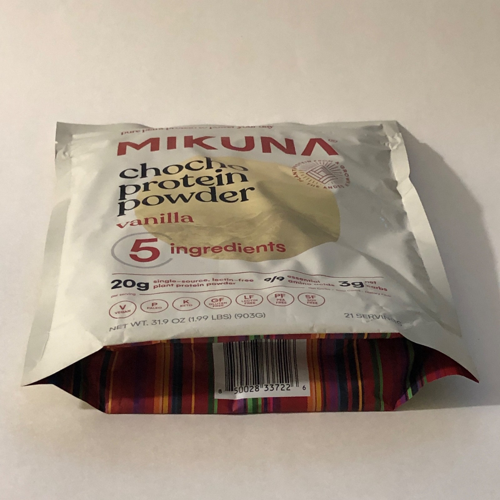 Mikuna Vegan Protein Powder Chocho, Complete Protein,5Clean Ingredients, 31.9 Oz
