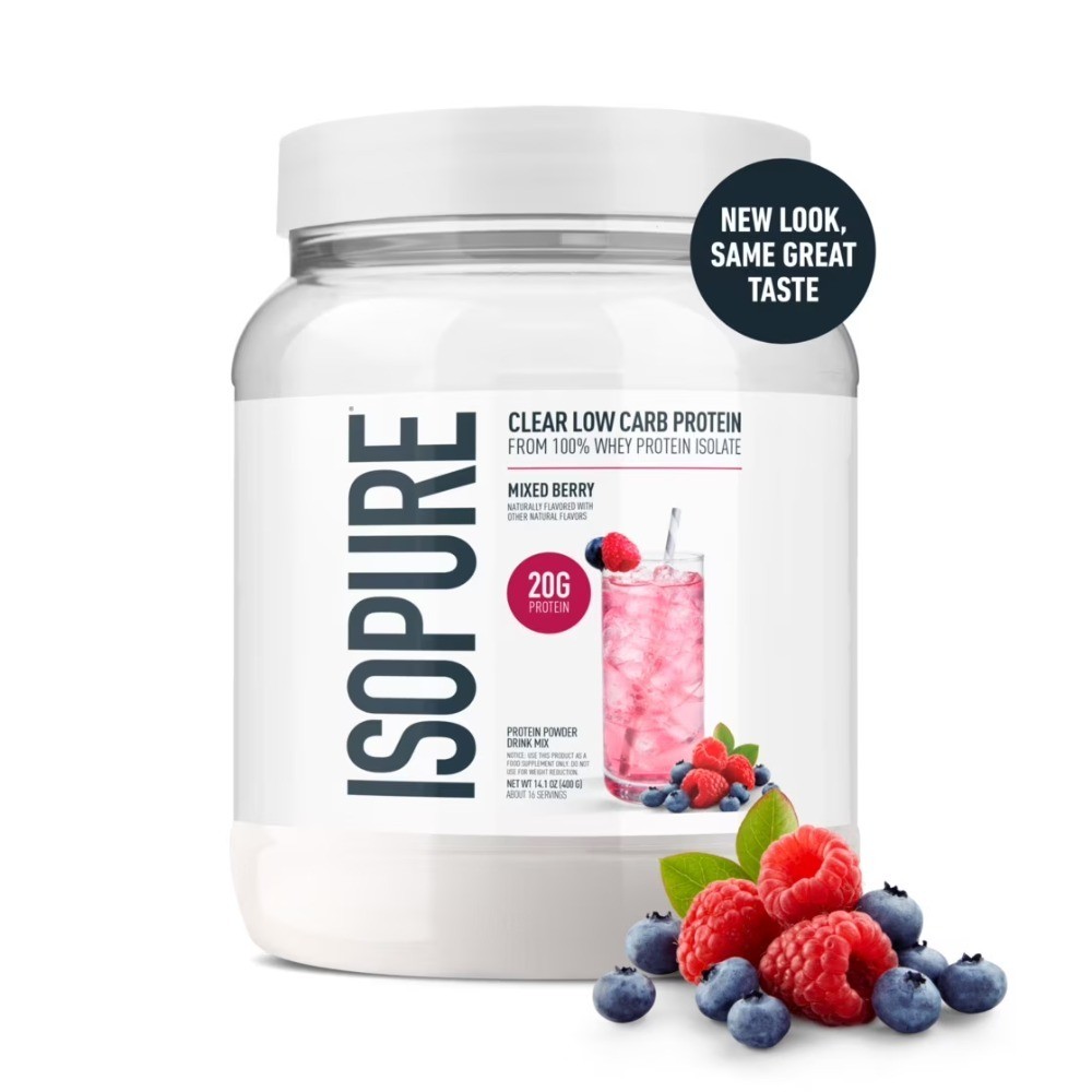 Whey Protein Isolate Powder Mixed Berry Flavor 20g Protein per Serving for