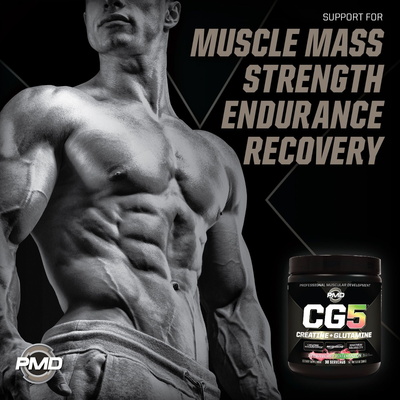 CG5 – Creatine/Glutamine Powder – Strength, Power & Recovery 30 servings