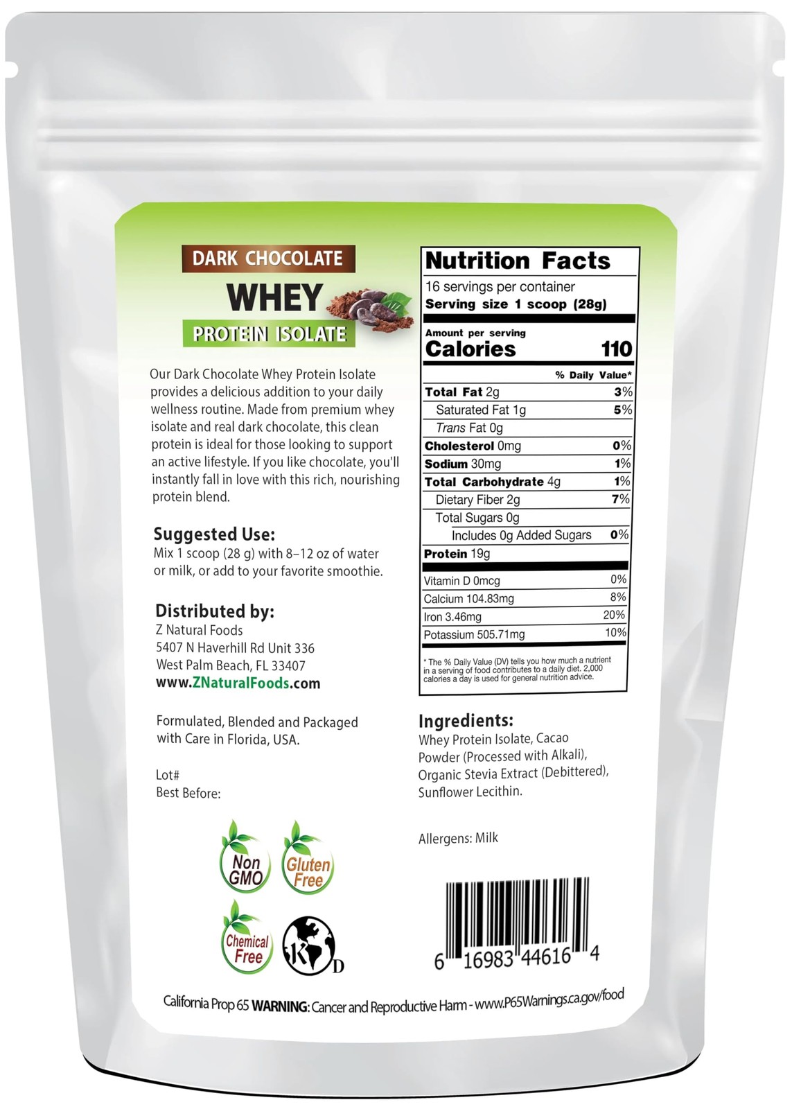 Whey Protein Isolate – Dark Chocolate Flavor with Zero Sugar – Delicious All …