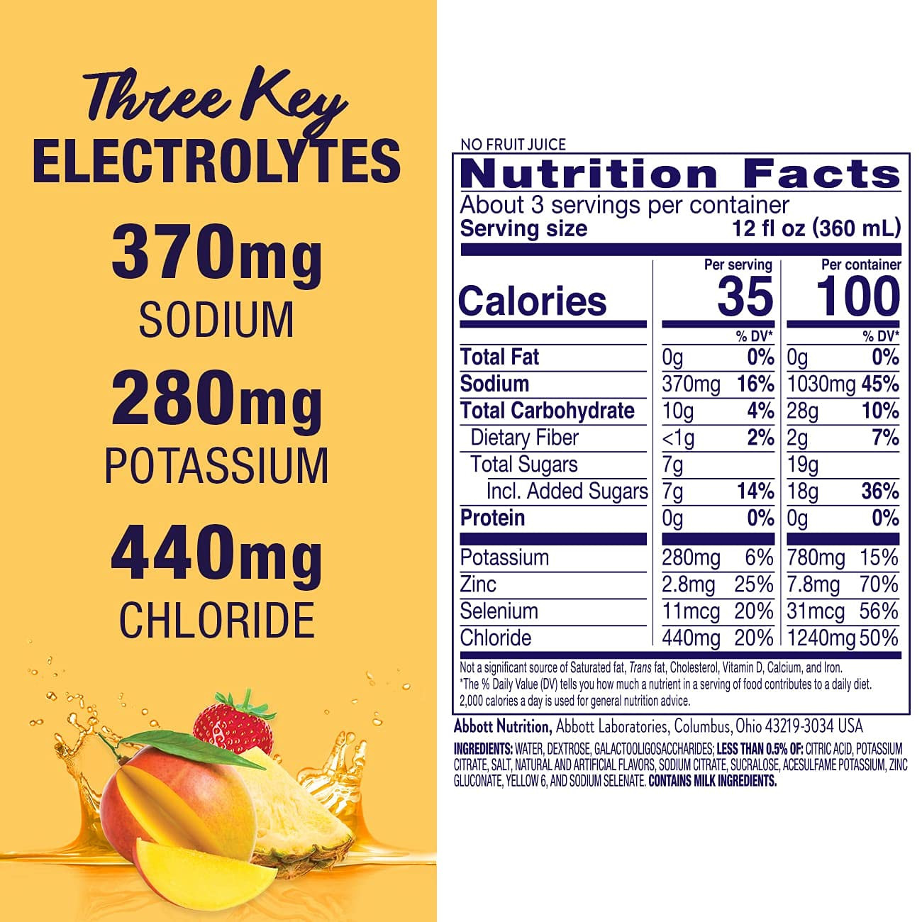 Advancedcare Electrolyte Solution,1 Liter, 4 Count, with Preactiv Prebiotics, Hy