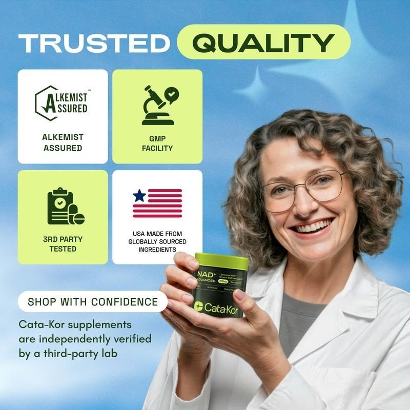 3x Cata-Kor NAD+ Advanced – NAD Supplement with Resveratrol – 180 Capsules