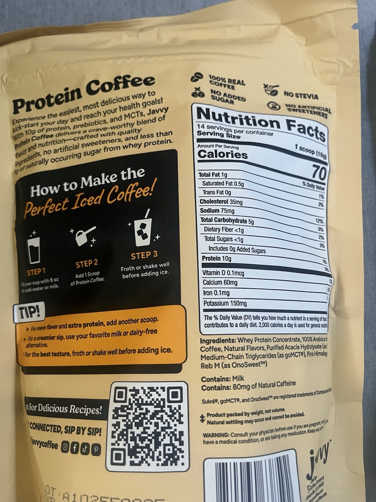 (2) Variety Javvy Vanilla & Original Protein & Instant Iced Coffees ☕️