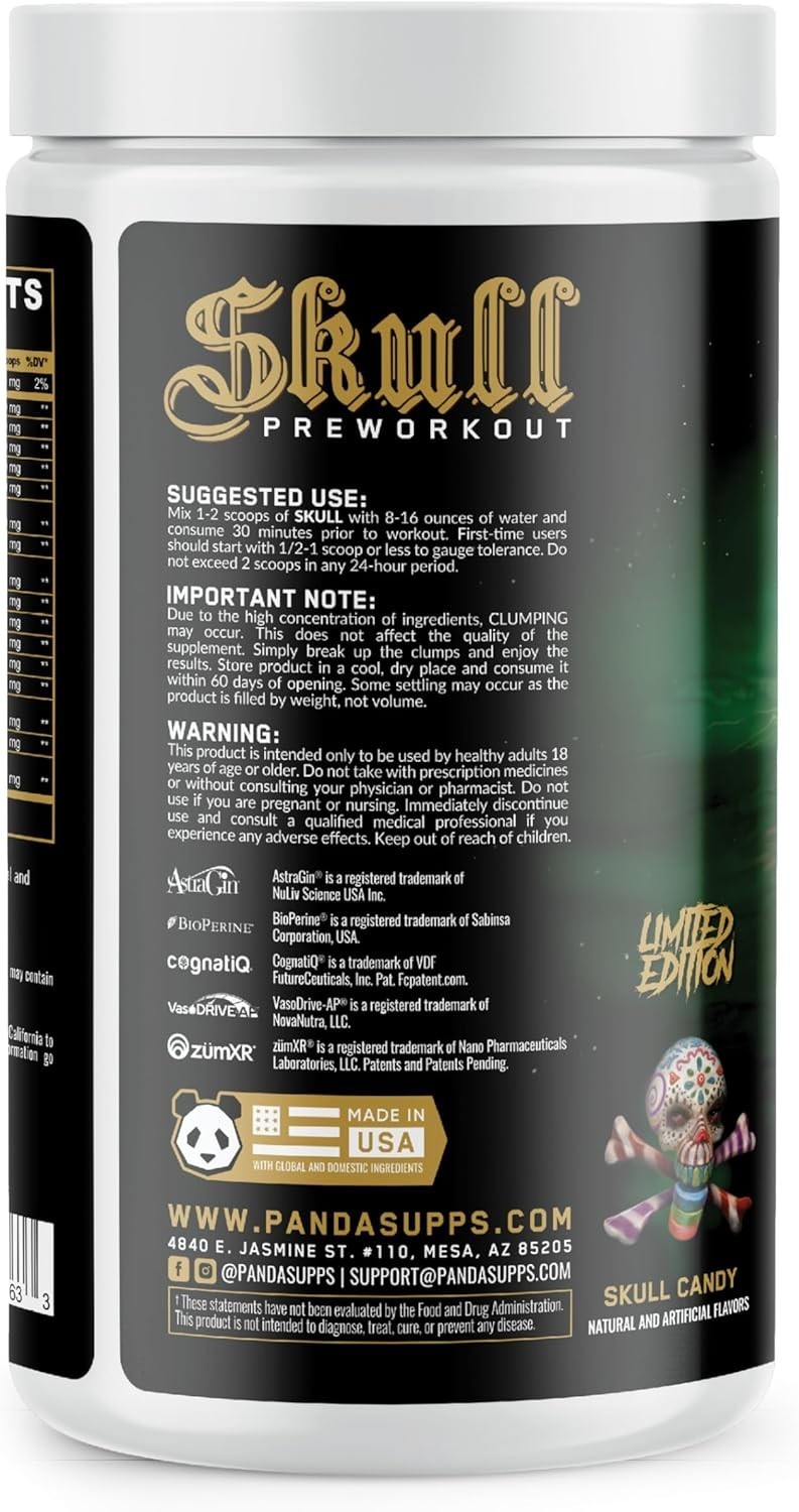 Underground Bio Labs/Panda Supps Skull Nootropic Pre-Workout 40svg Skull Candy