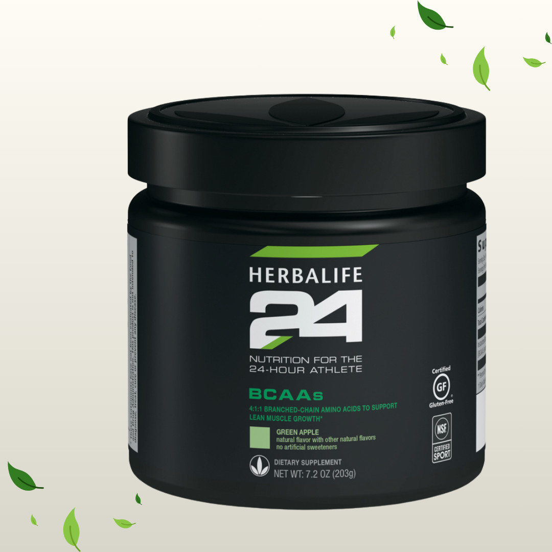 Herbalife24 BCAAs Green Apple Amino Acid Drink Mix Powder 30 Servings