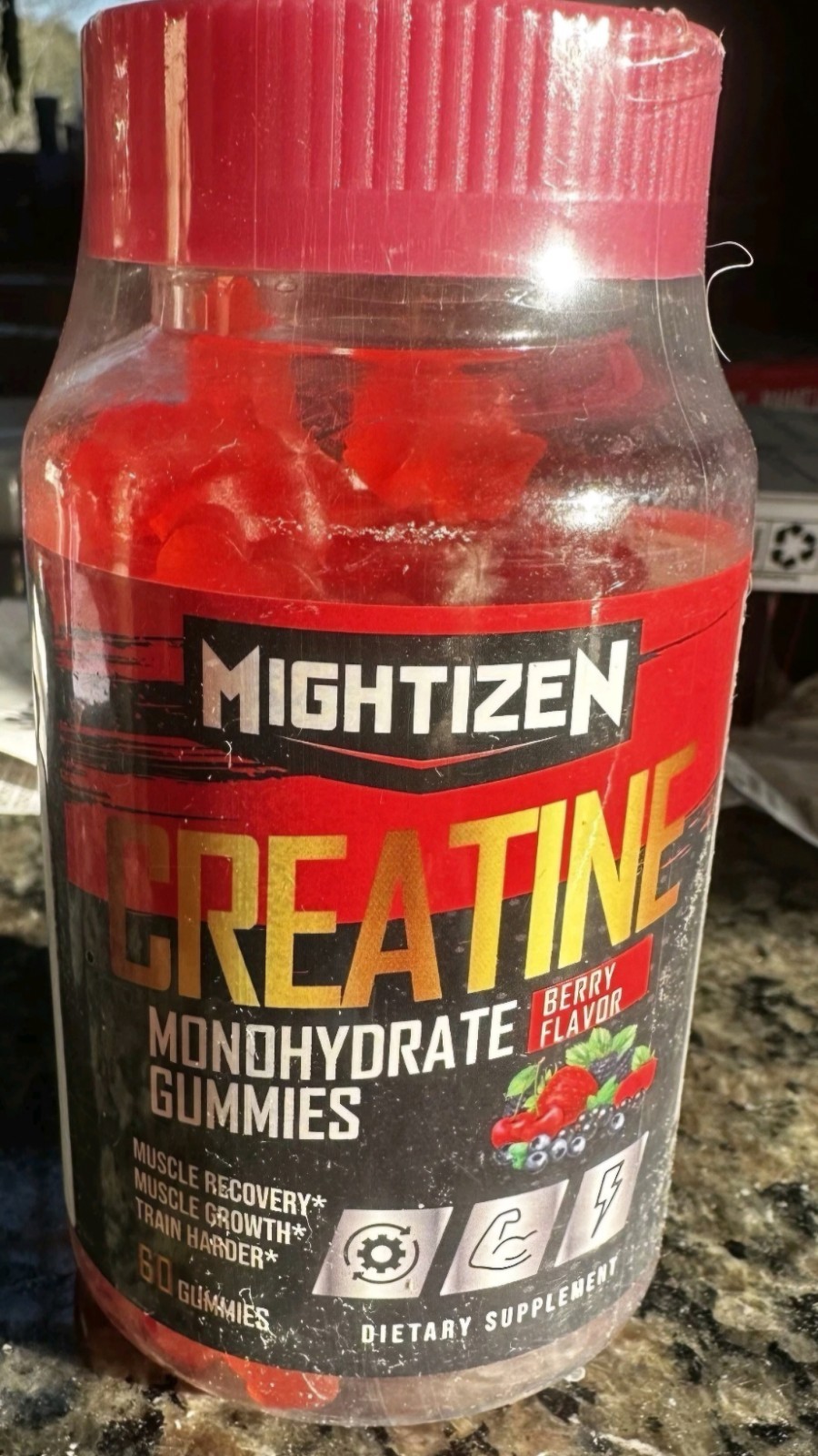 Mightizen Creatine Monohydrate Gummies Quantity 60 Exp 06/27
