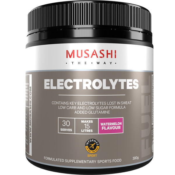 New Musashi Electrolytes 300g Watermelon with Glutamine 30 Serves