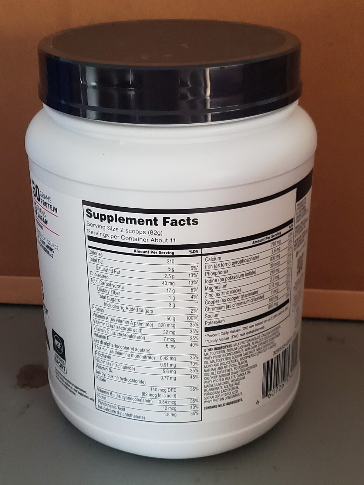 (BB 07/26) Muscle Milk Knockout Chocolate 50g Protein Powder 32 oz.